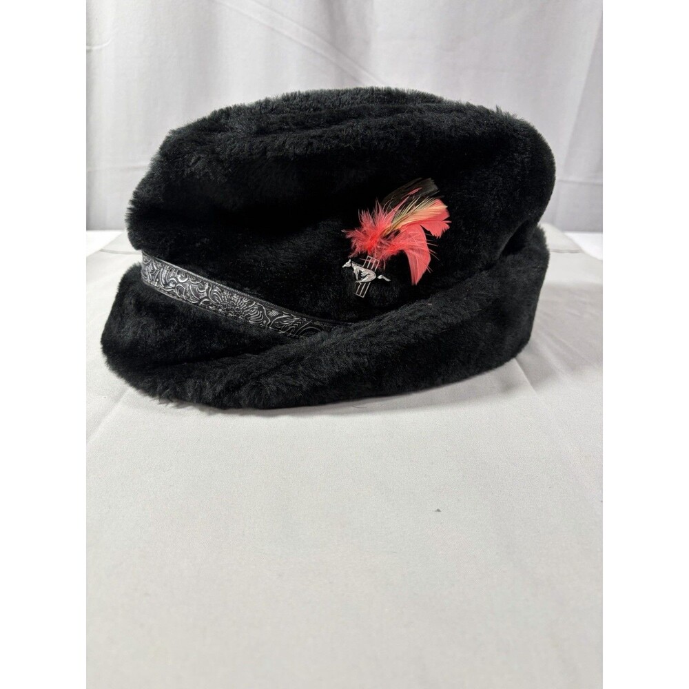 United Hatters Cap Vintage Fur Style Mustang Medallion Size Large Hat
